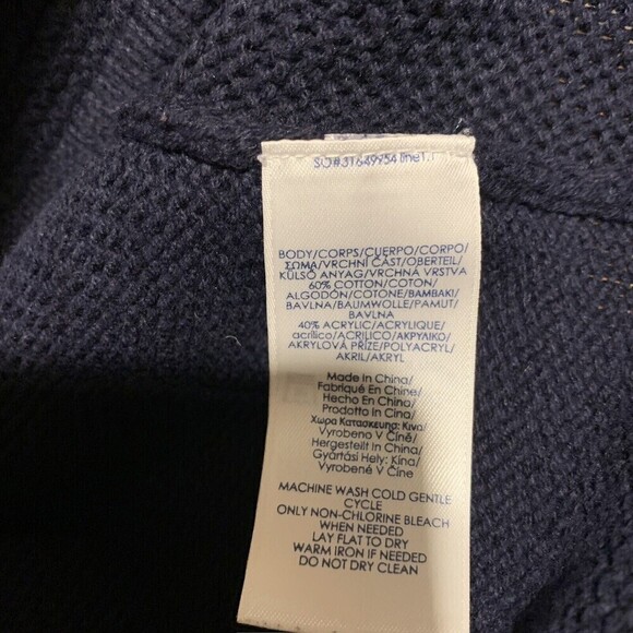 Chaps Womens Size XL Blue Cable Knit Pullover Sweater - Picture 5 of 5